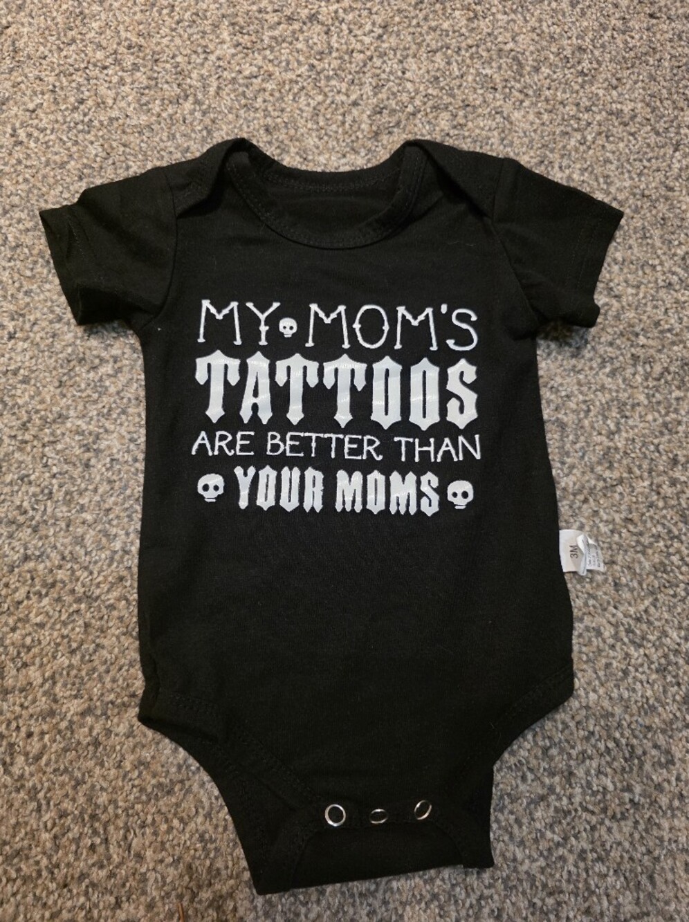 3/$10 Baby Graphic Onesie - 'My Moms Tattoos'